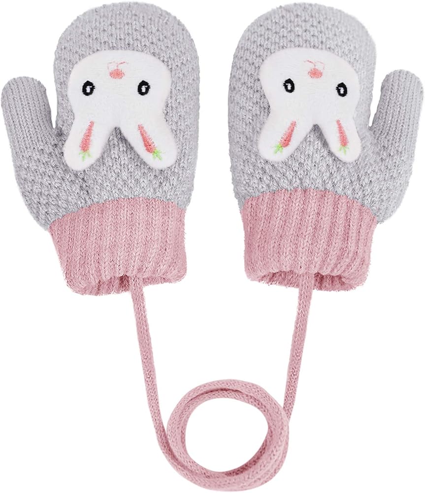 Amazon | [LYING] 2-6歳 ミトン手袋 ニット グローブ 子供用 裏起毛